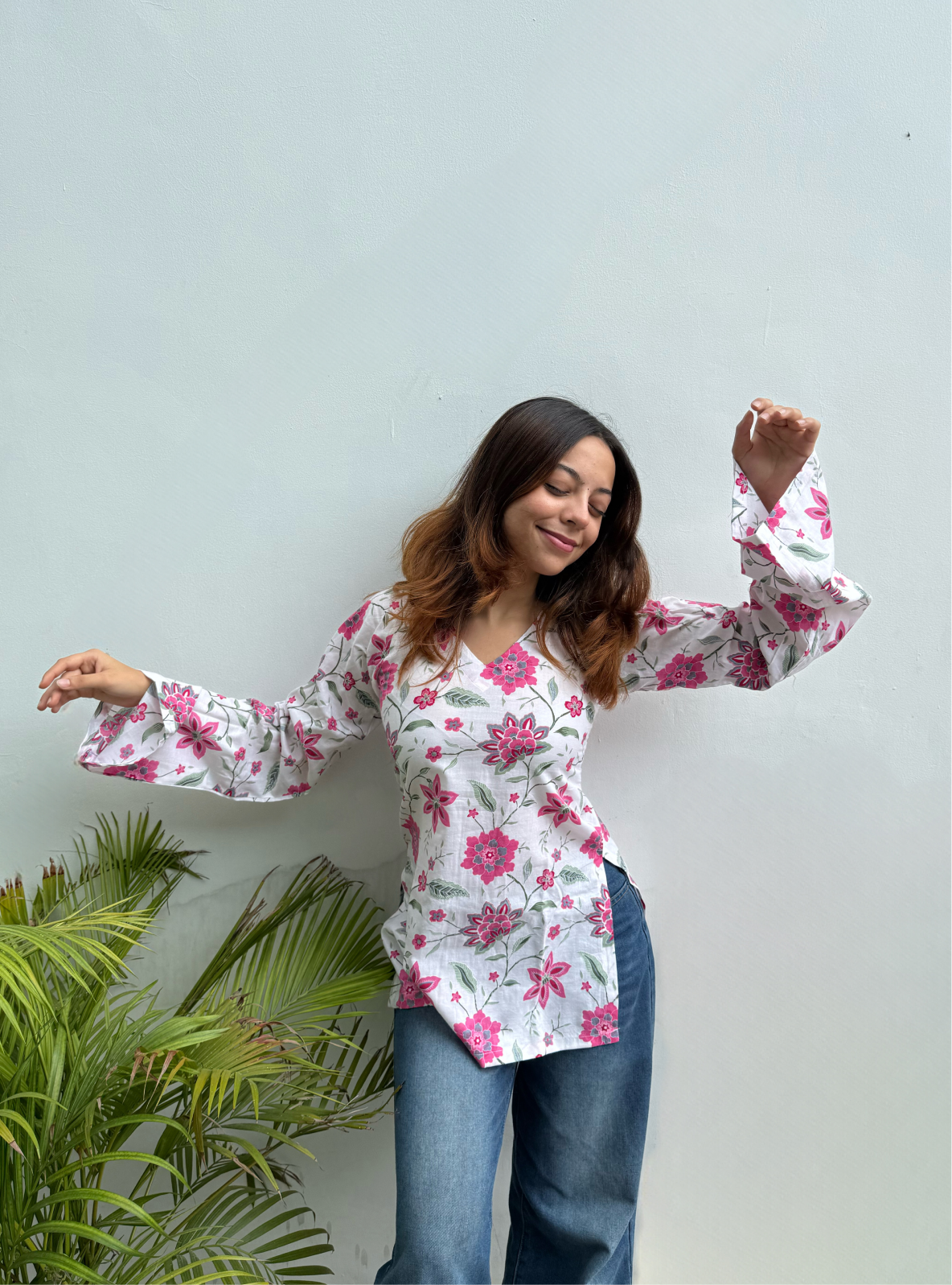 Rabri Bell Sleeves Kurti by Evara
