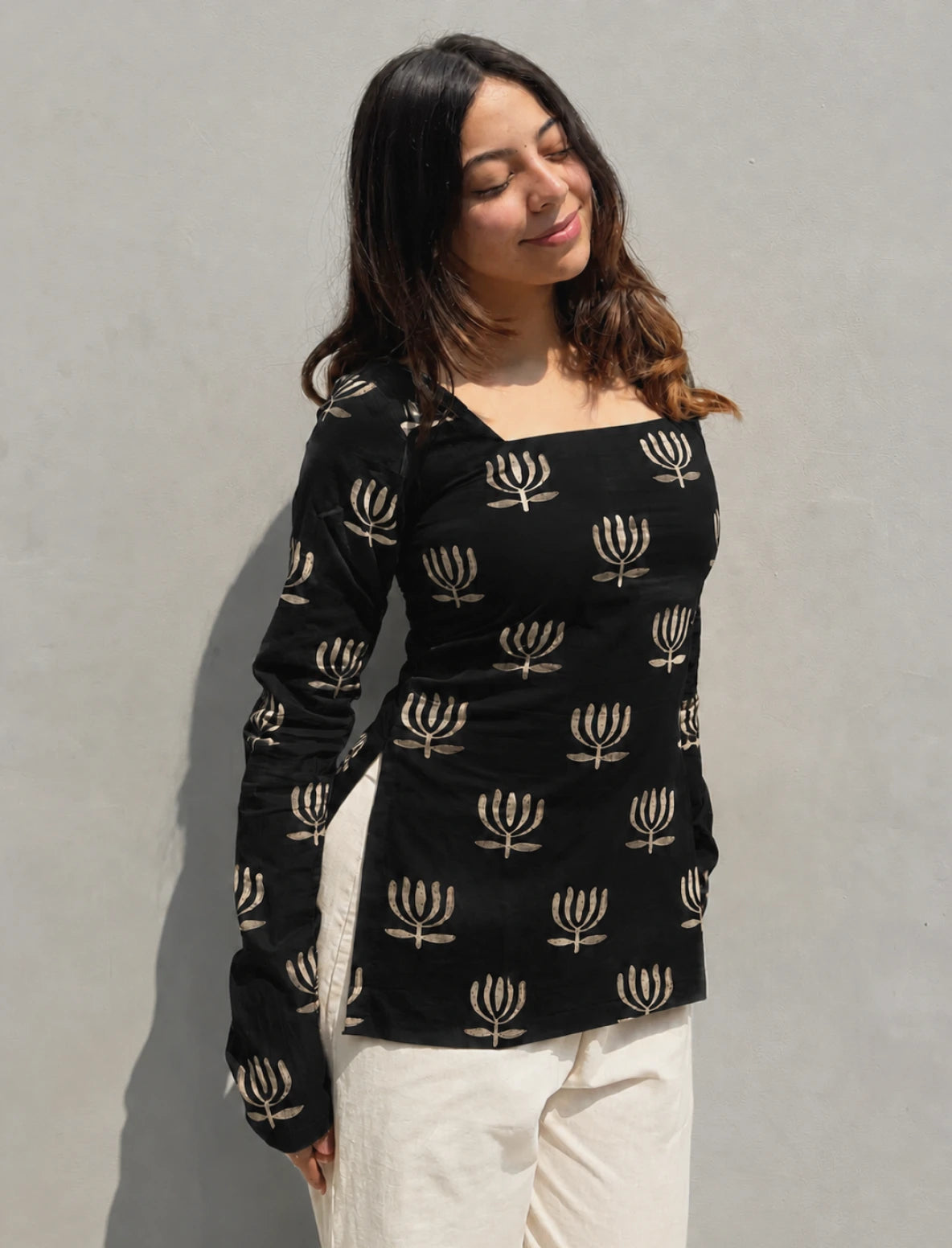 Gauhar Corset Back Full Sleeves Kurti