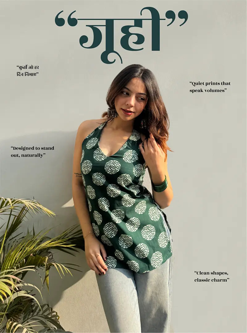 Juhi Halter Neck Kurti by Evara