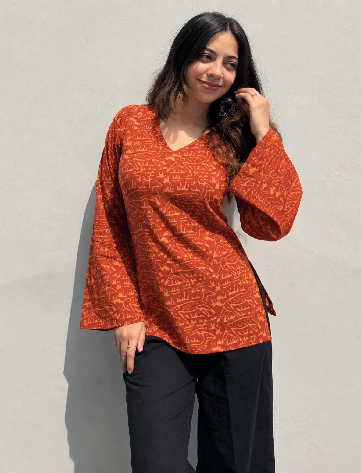 Dhaani Bell Sleeves Kurti