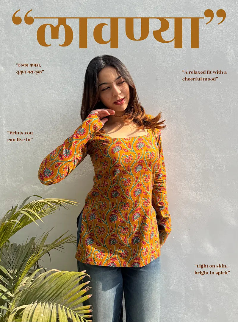 Lavanya Boat Neck Kurti by Evara