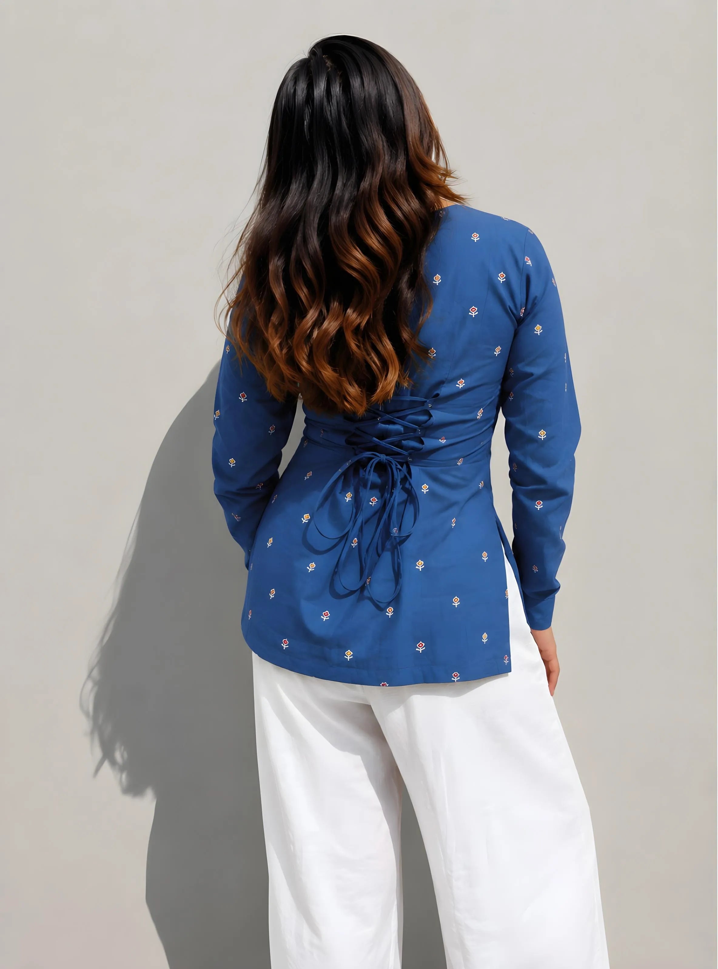 Naina Corset Back Full Sleeves Kurti