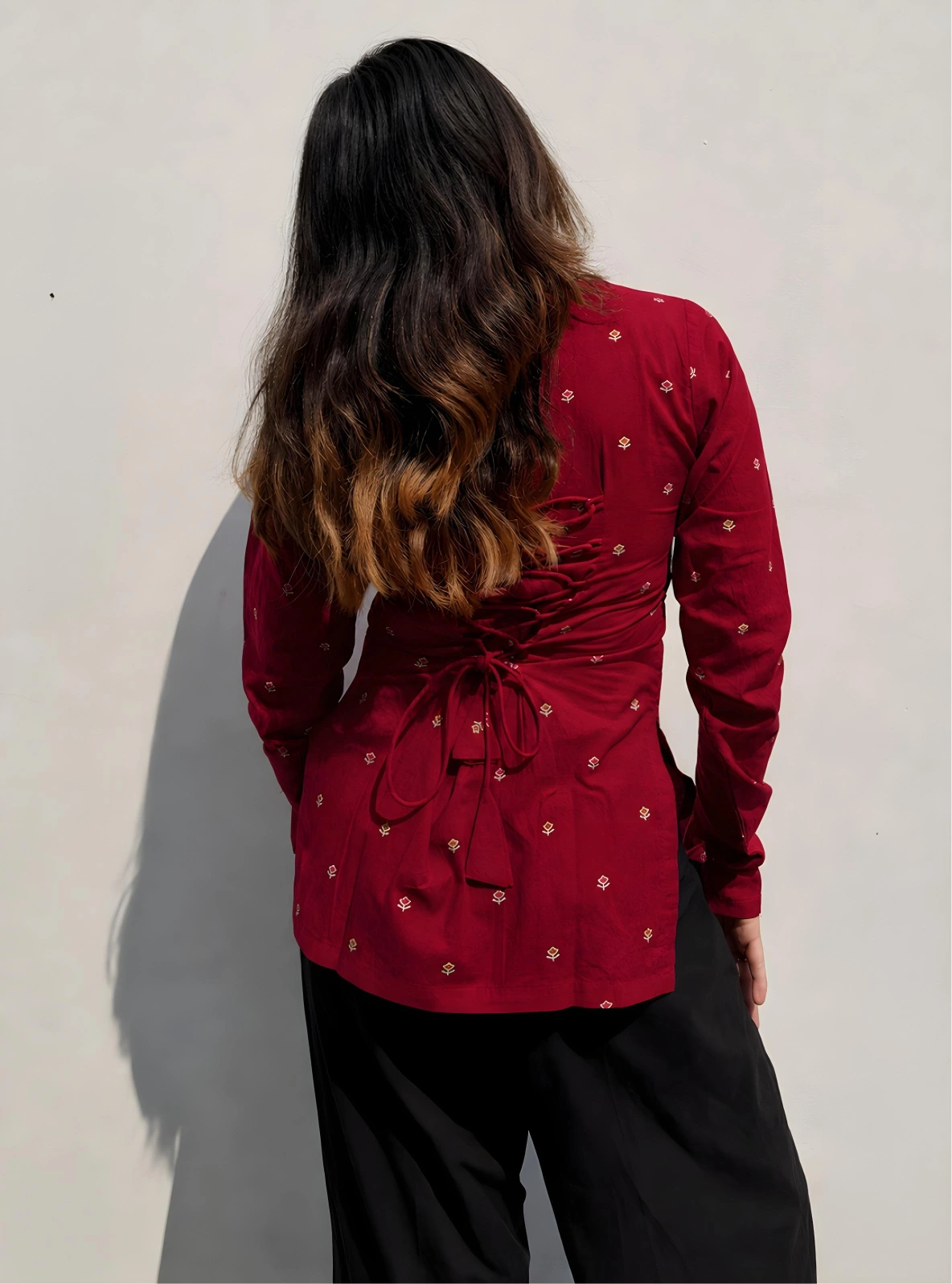 Raashi Corset Back Full Sleeves Kurti