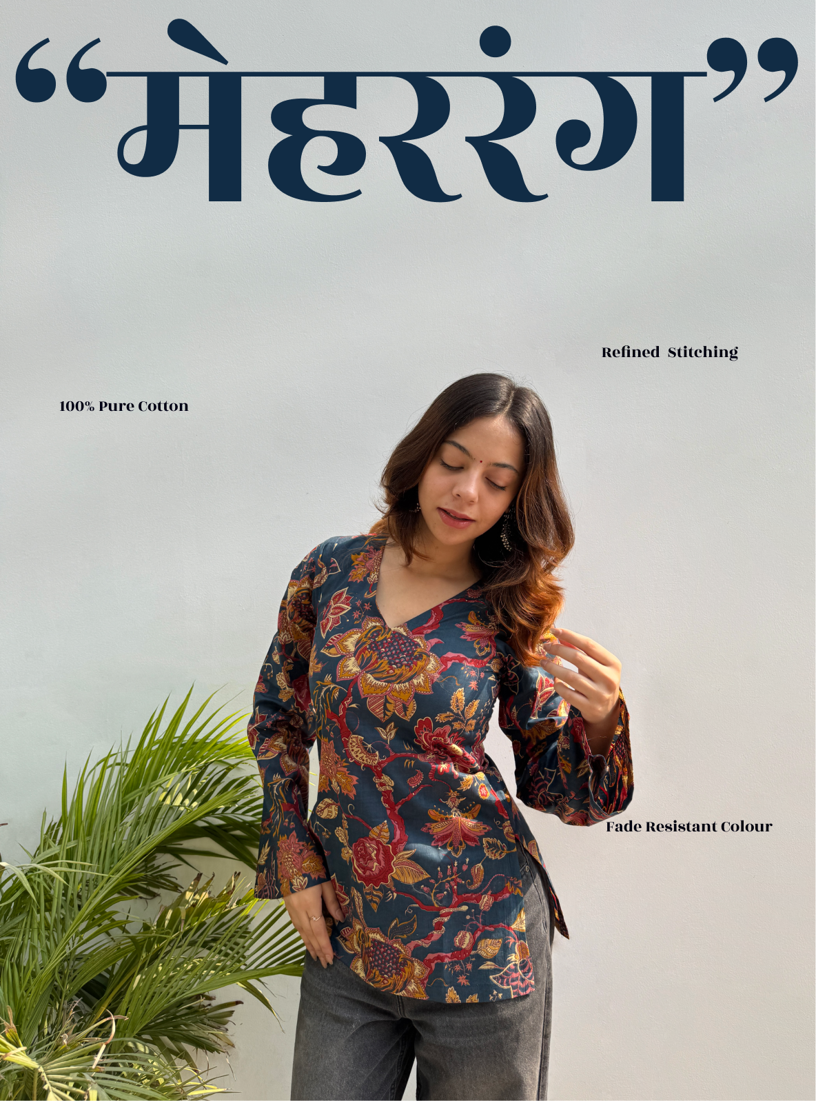 Mehrang Bell Sleeves Kurti by Evara