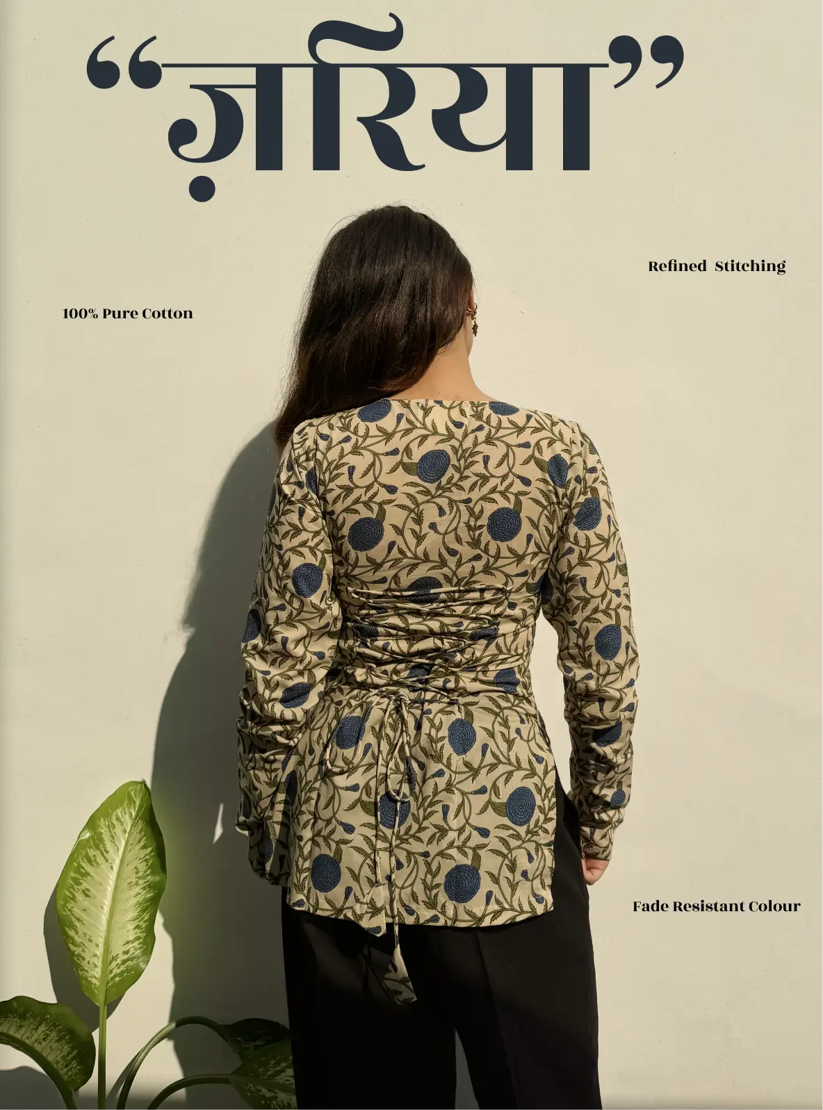 Zariya Corset Back Full Sleeves Kurti