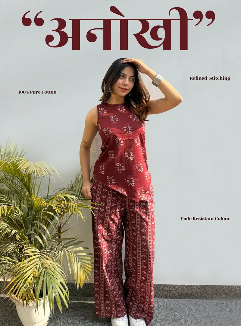 Anokhi Sleeveles Co-ord Set by Evara