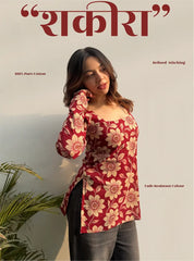 Shakira Boat Neck Kurti by Evara