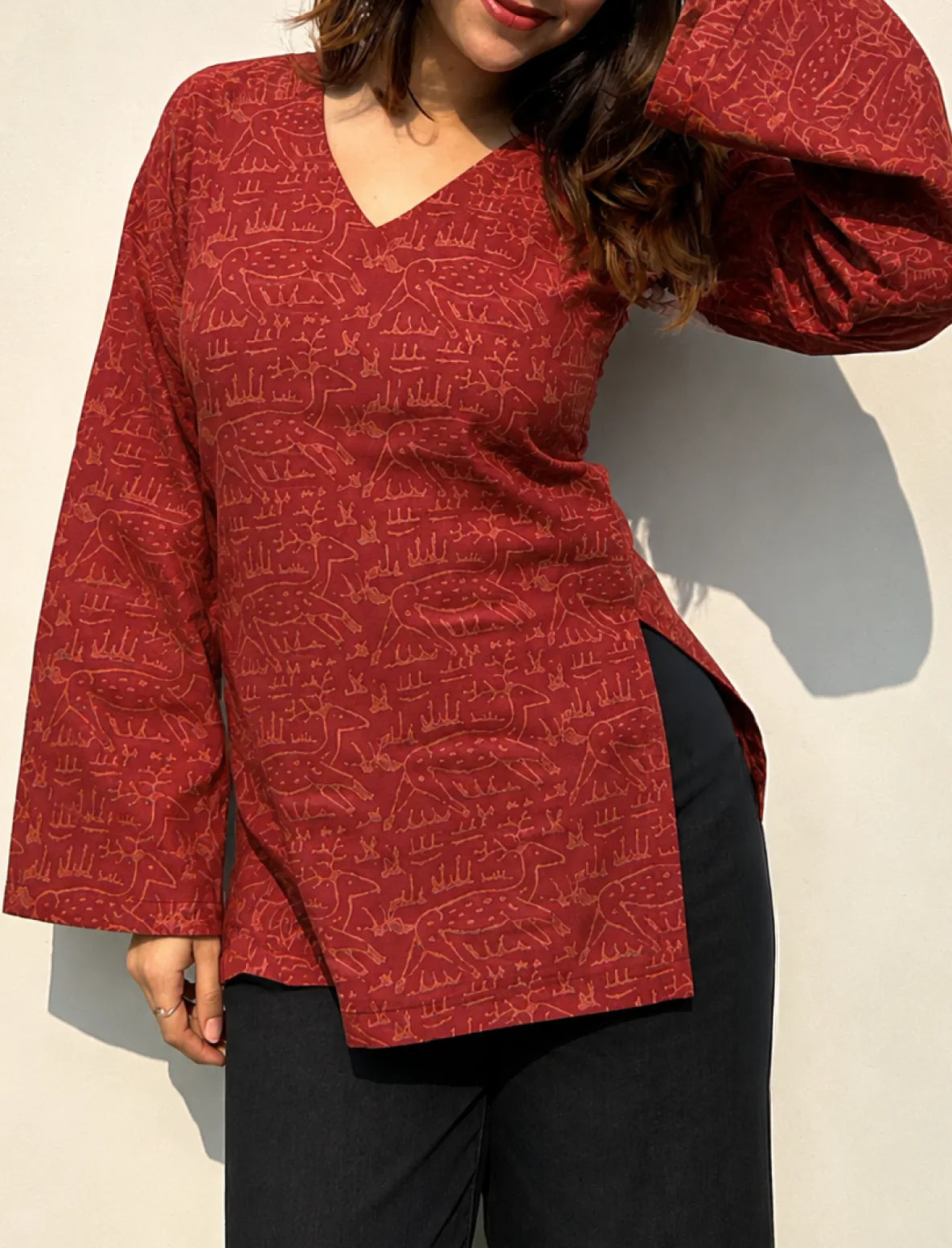 Qala Bell Sleeves Kurti