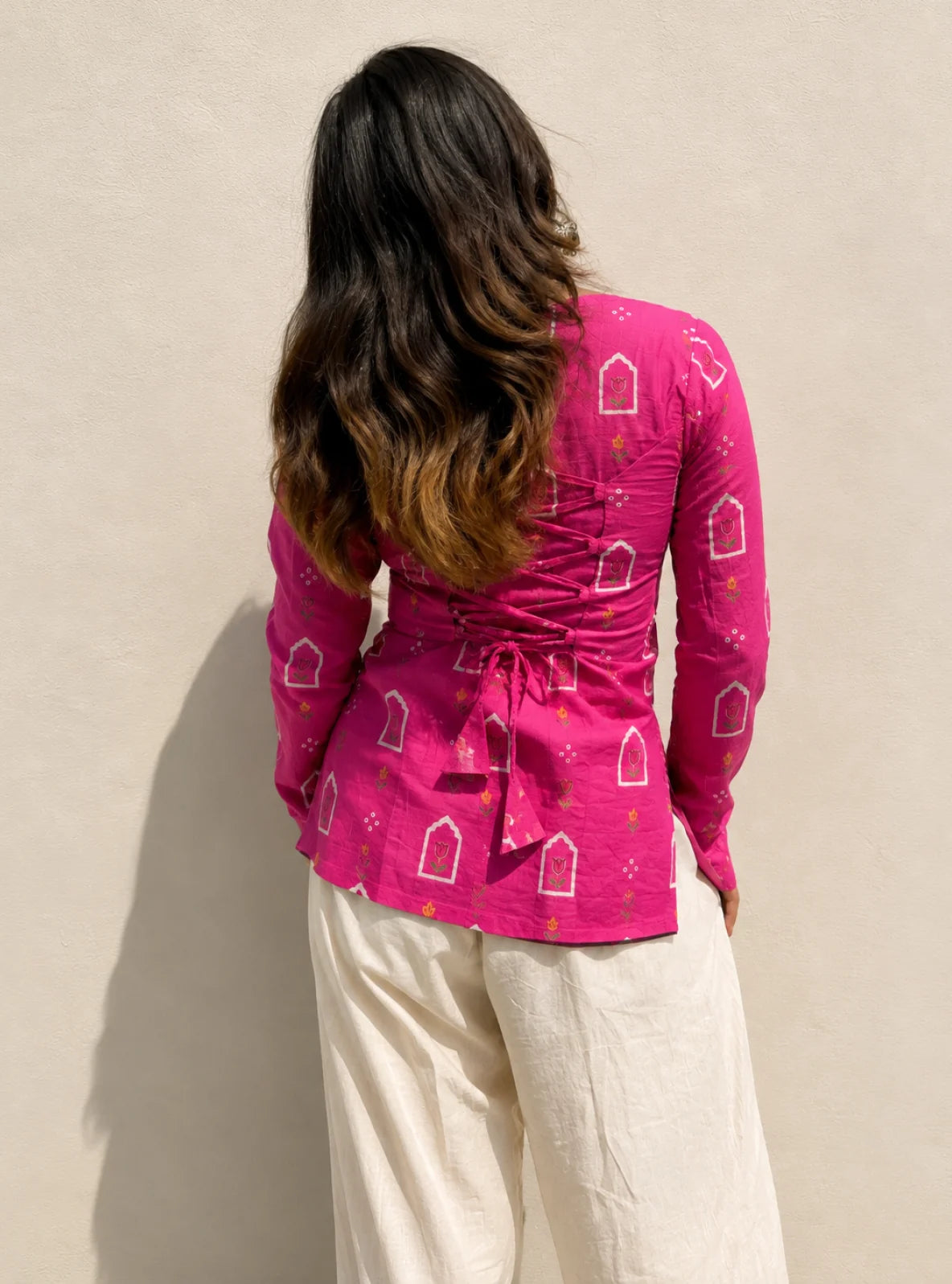 Alina Corset Back Full Sleeves Kurti