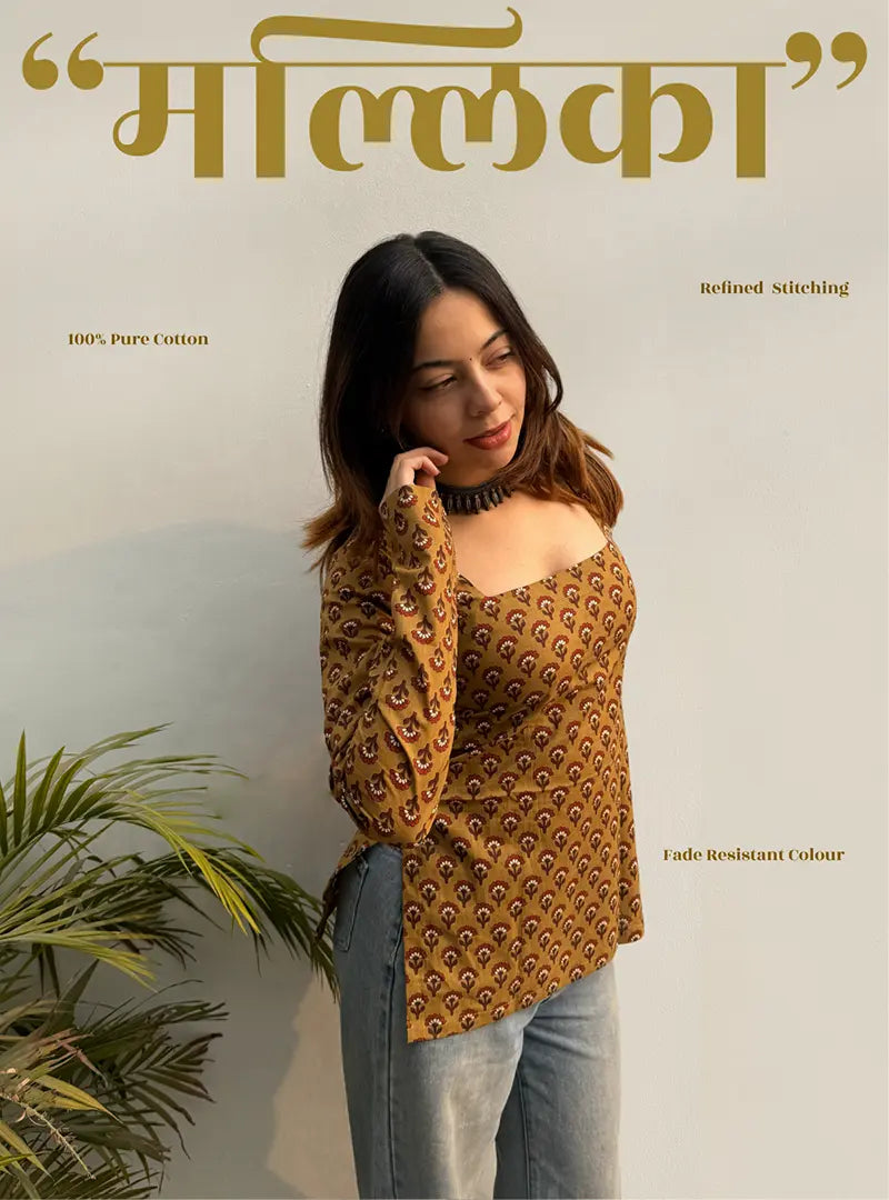 Malika Square Neck Kurti by Evara