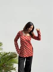 Rangrez Rani Square Neck Kurti by Evara