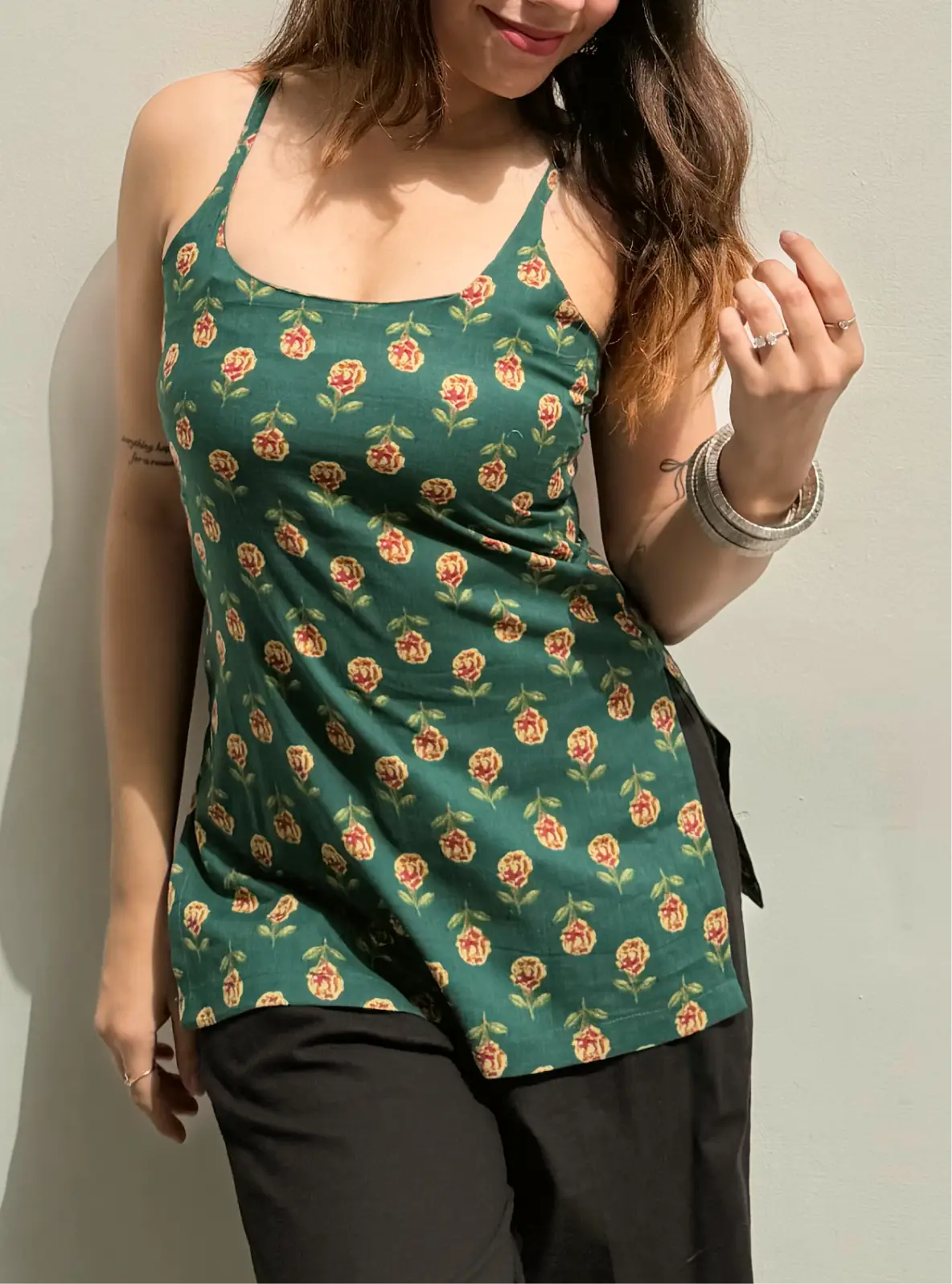 Revti Short Sleeveless Kurti