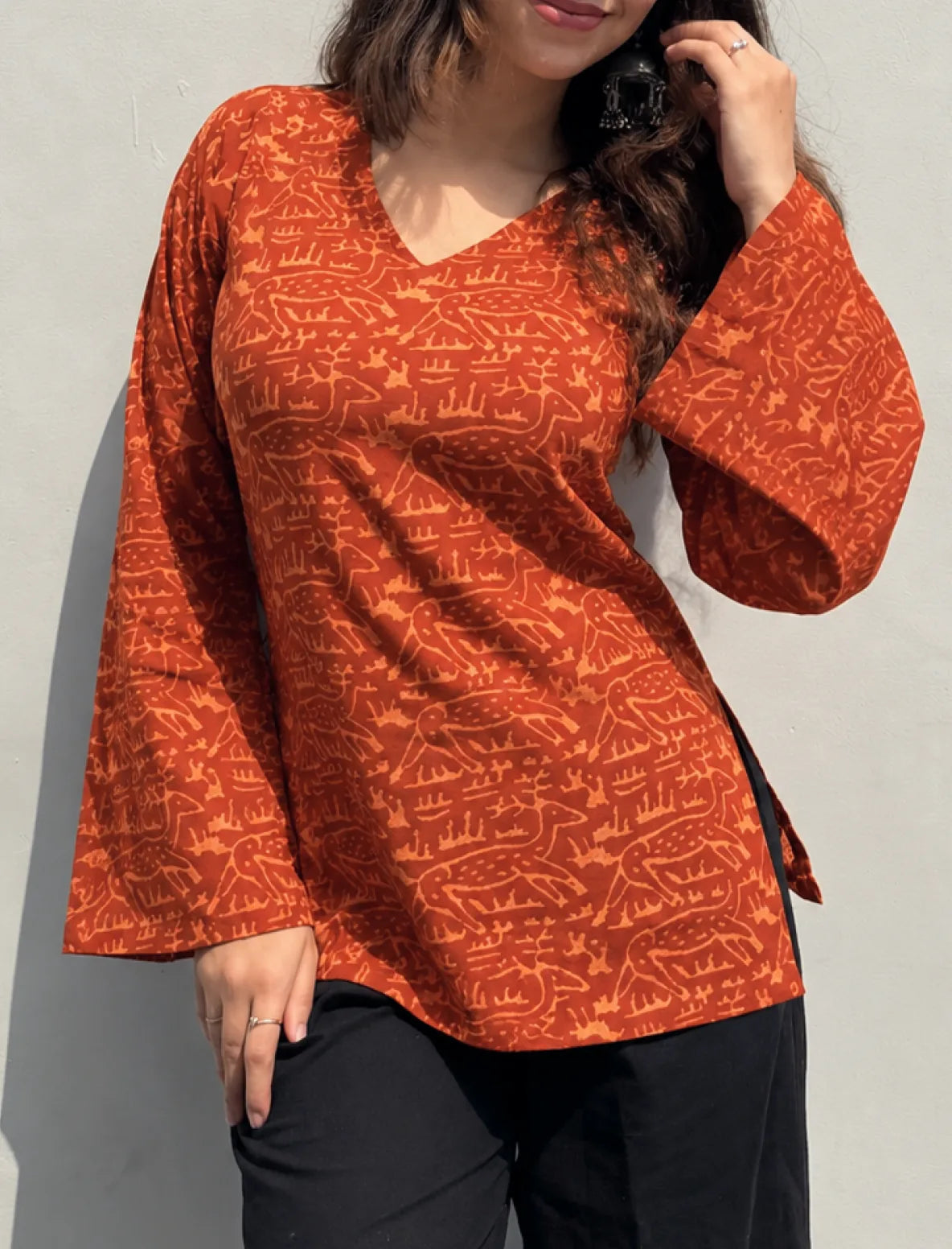 Dhaani Bell Sleeves Kurti