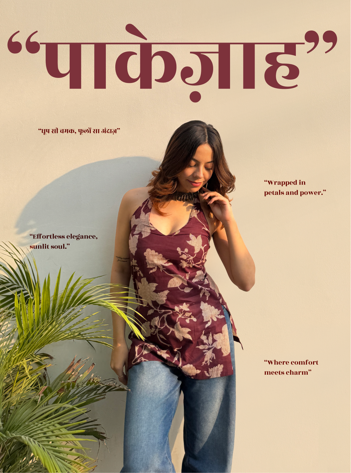 Pakezaah Halter Neck Kurti by Evara