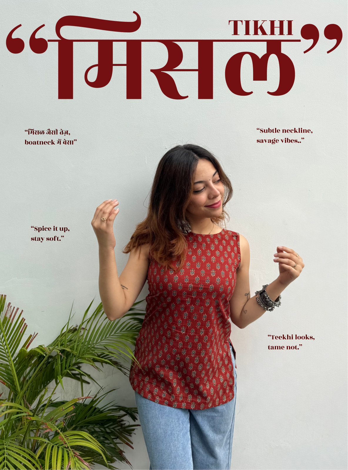 Teekhi Misal Boatneck Kurti by Evara