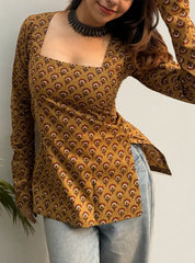 Malika Square Neck Kurti by Evara