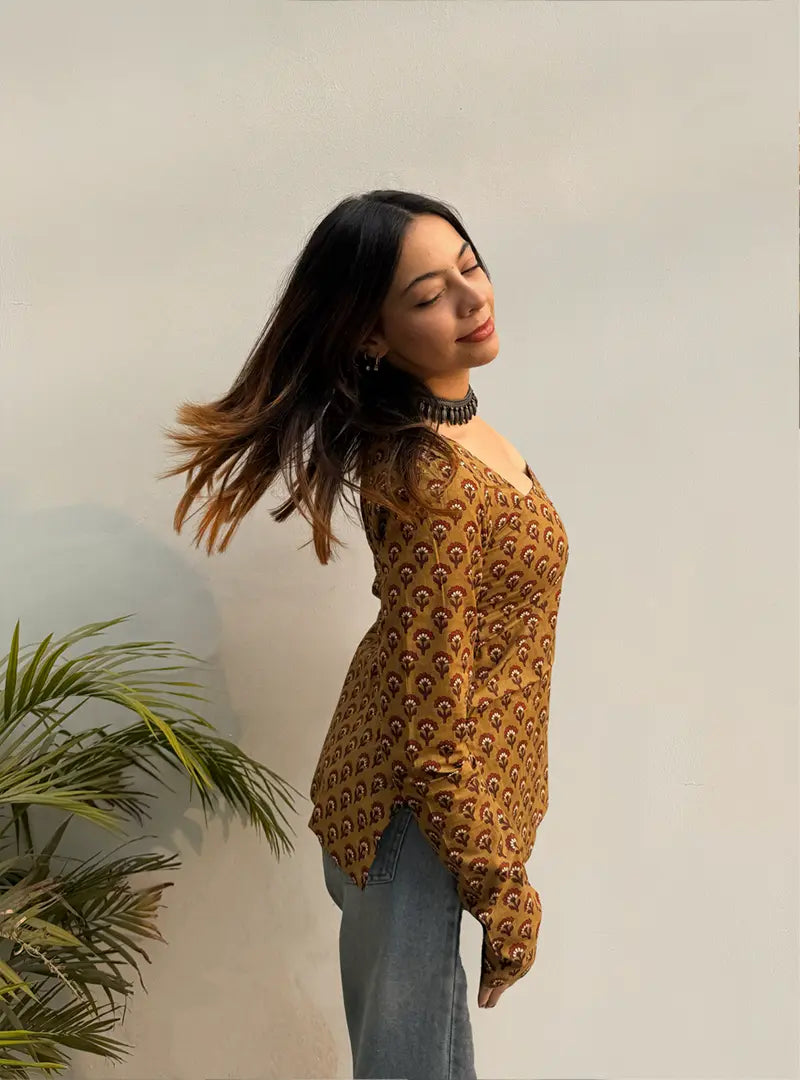 Malika Square Neck Kurti by Evara