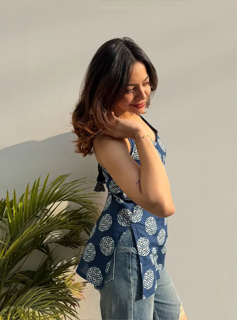 Aamna Halter Neck Kurti by Evara