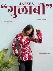 Gulabi Jalwa Bell Sleeves Kurti by Evara