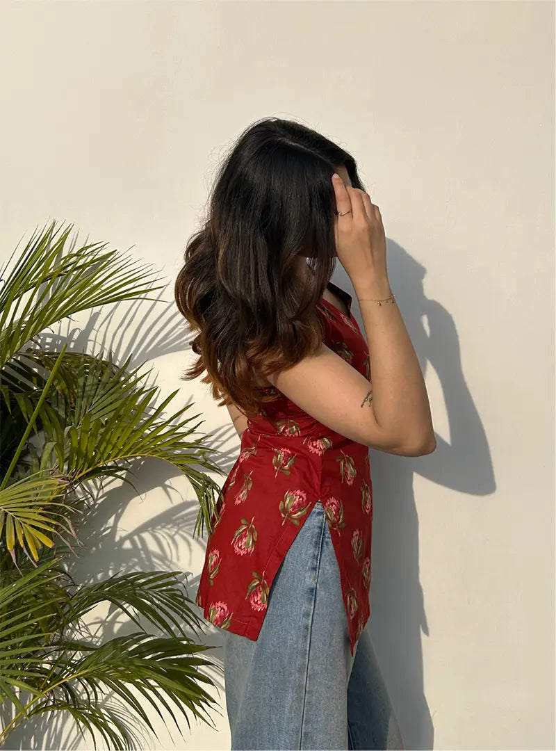Nida Halter Neck Kurti by Evara