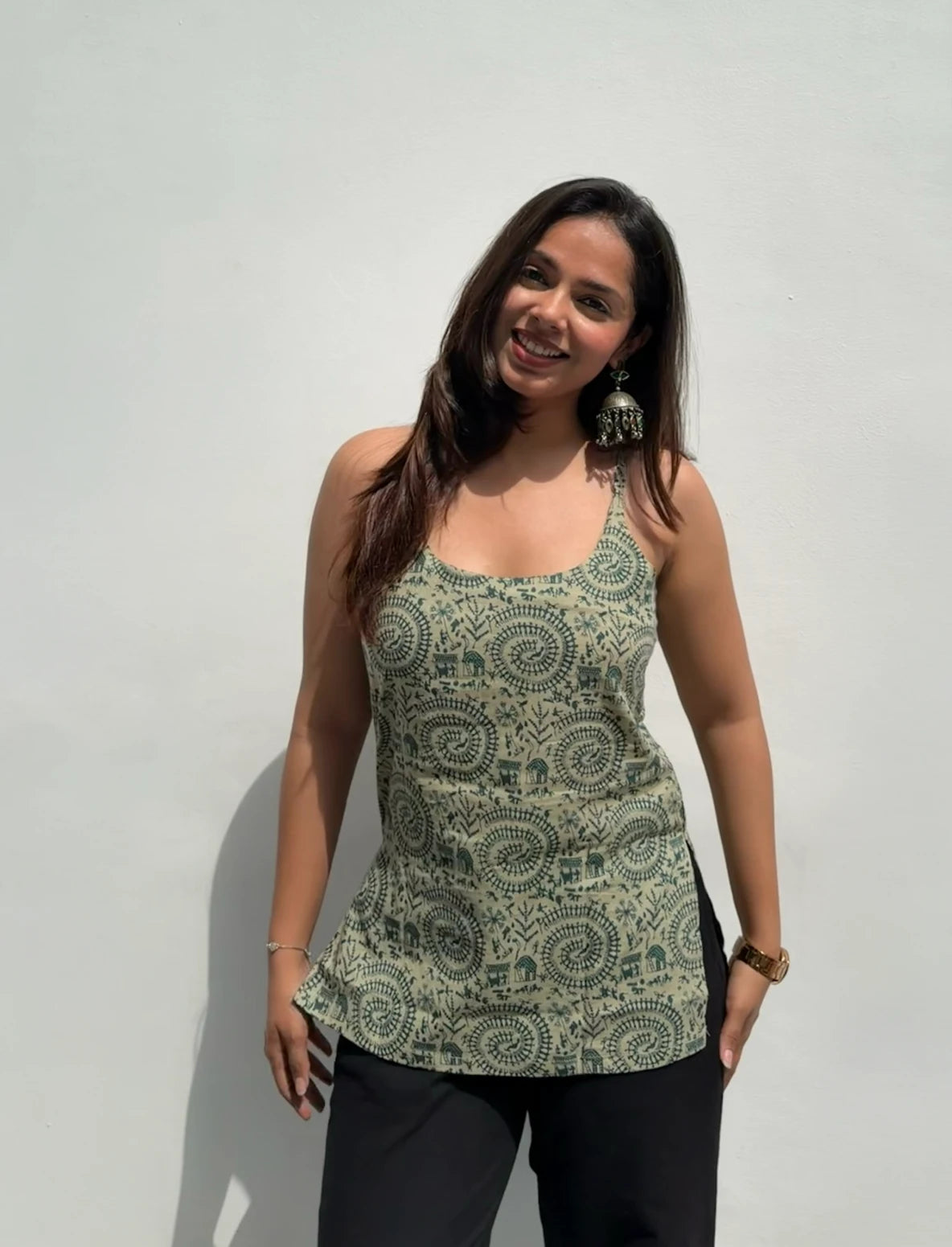 Bindu Short Sleeveless Kurti