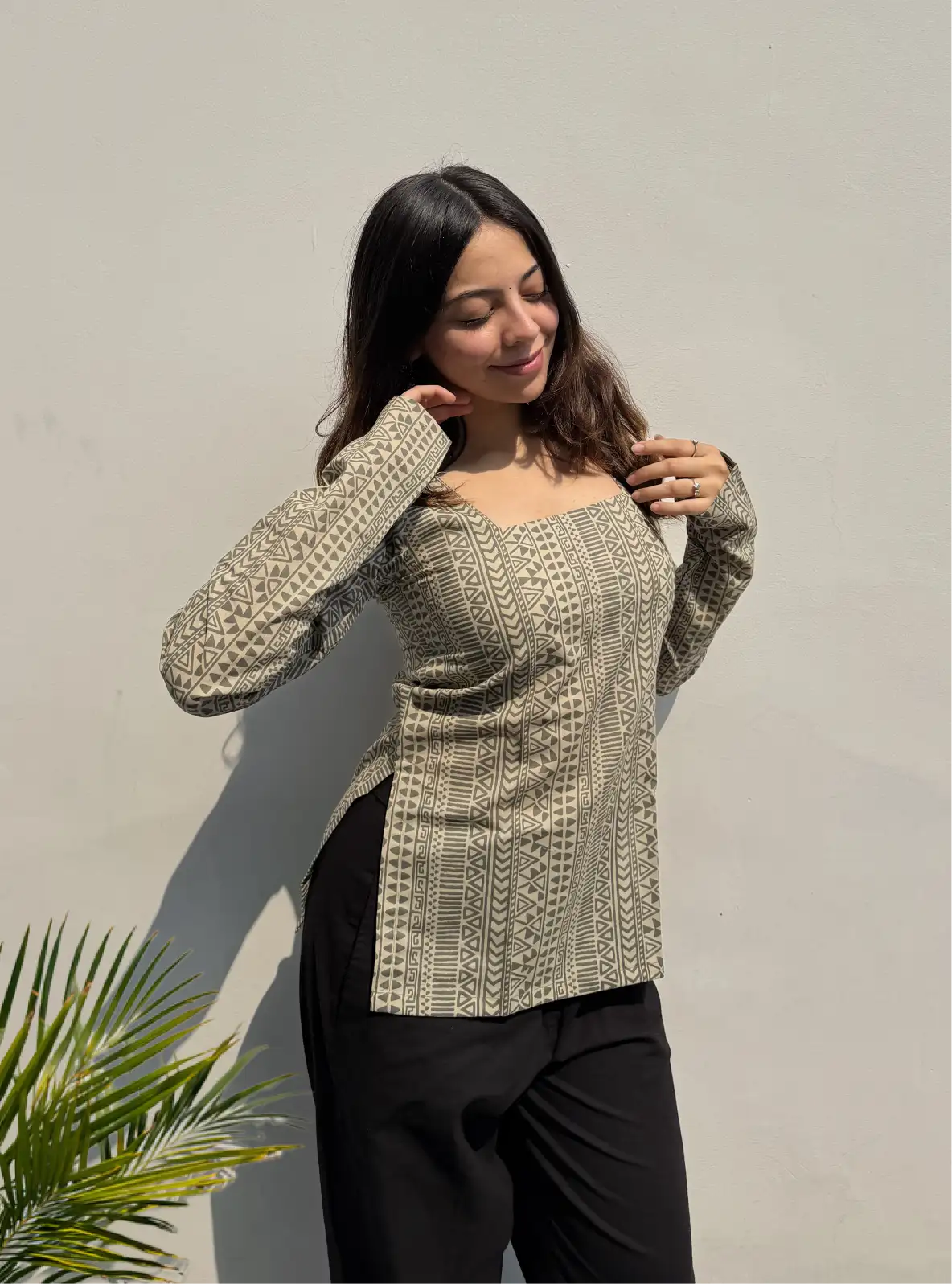 Bairan Square Neck Kurti