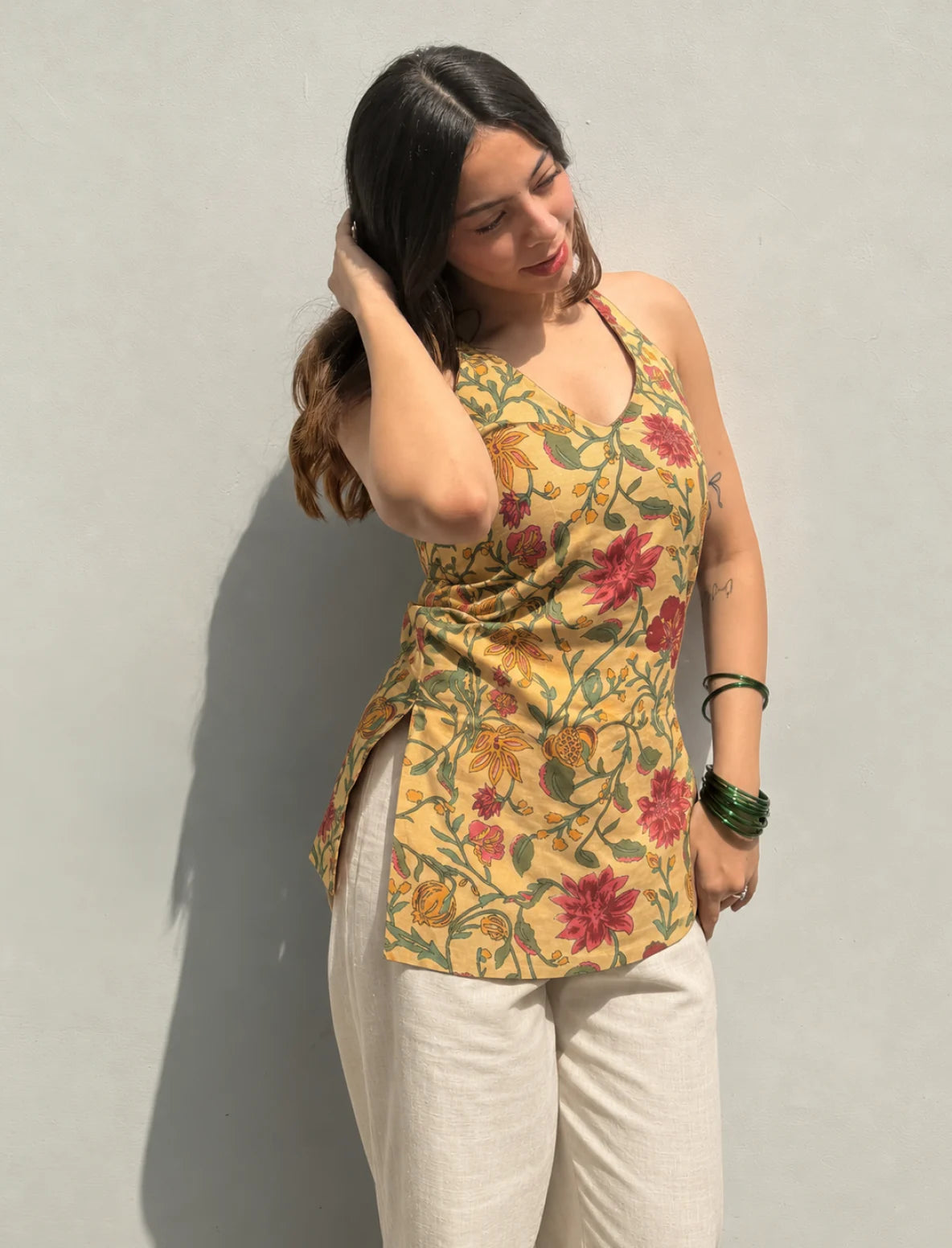 Yuvika Halter Neck Kurti