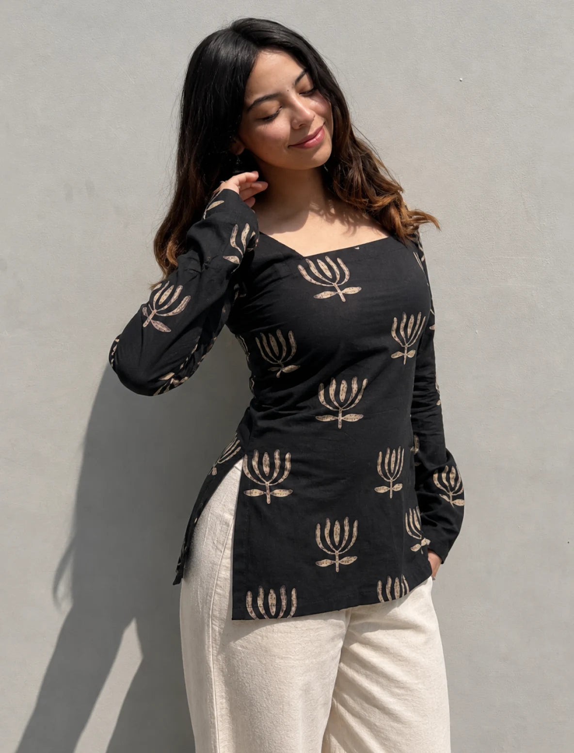 Gauhar Corset Back Full Sleeves Kurti