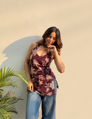 Pakezaah Halter Neck Kurti by Evara