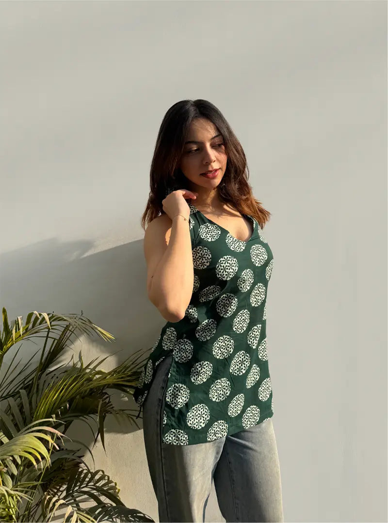 Juhi Halter Neck Kurti by Evara