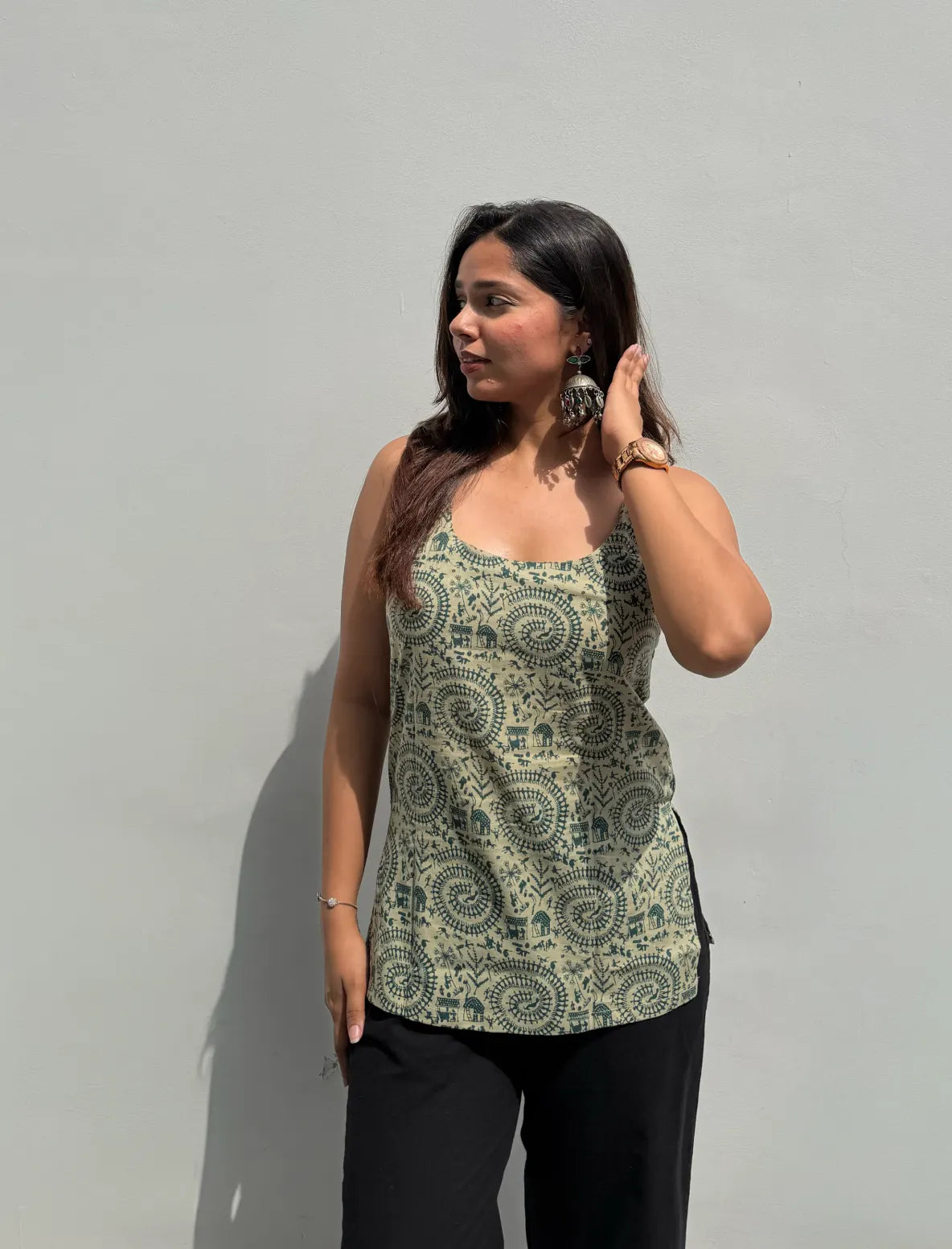 Bindu Short Sleeveless Kurti