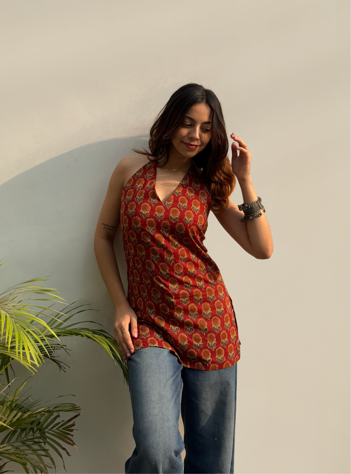 Meraya Halter Neck Kurti by Evara