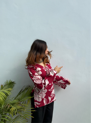 Gulabi Jalwa Bell Sleeves Kurti by Evara