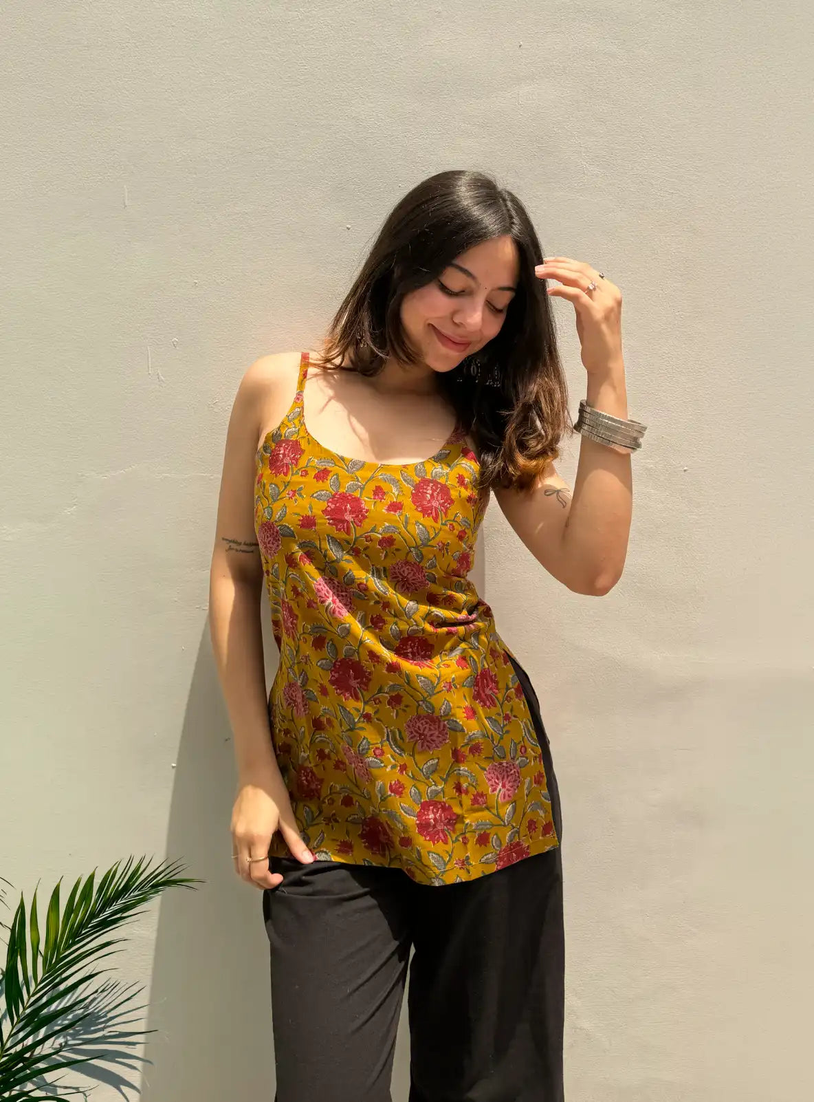 Tadka Short Sleeveless Kurti