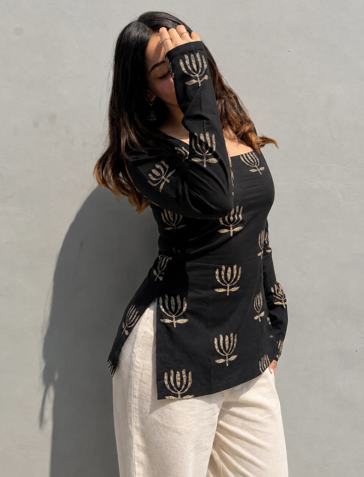 Gauhar Corset Back Full Sleeves Kurti