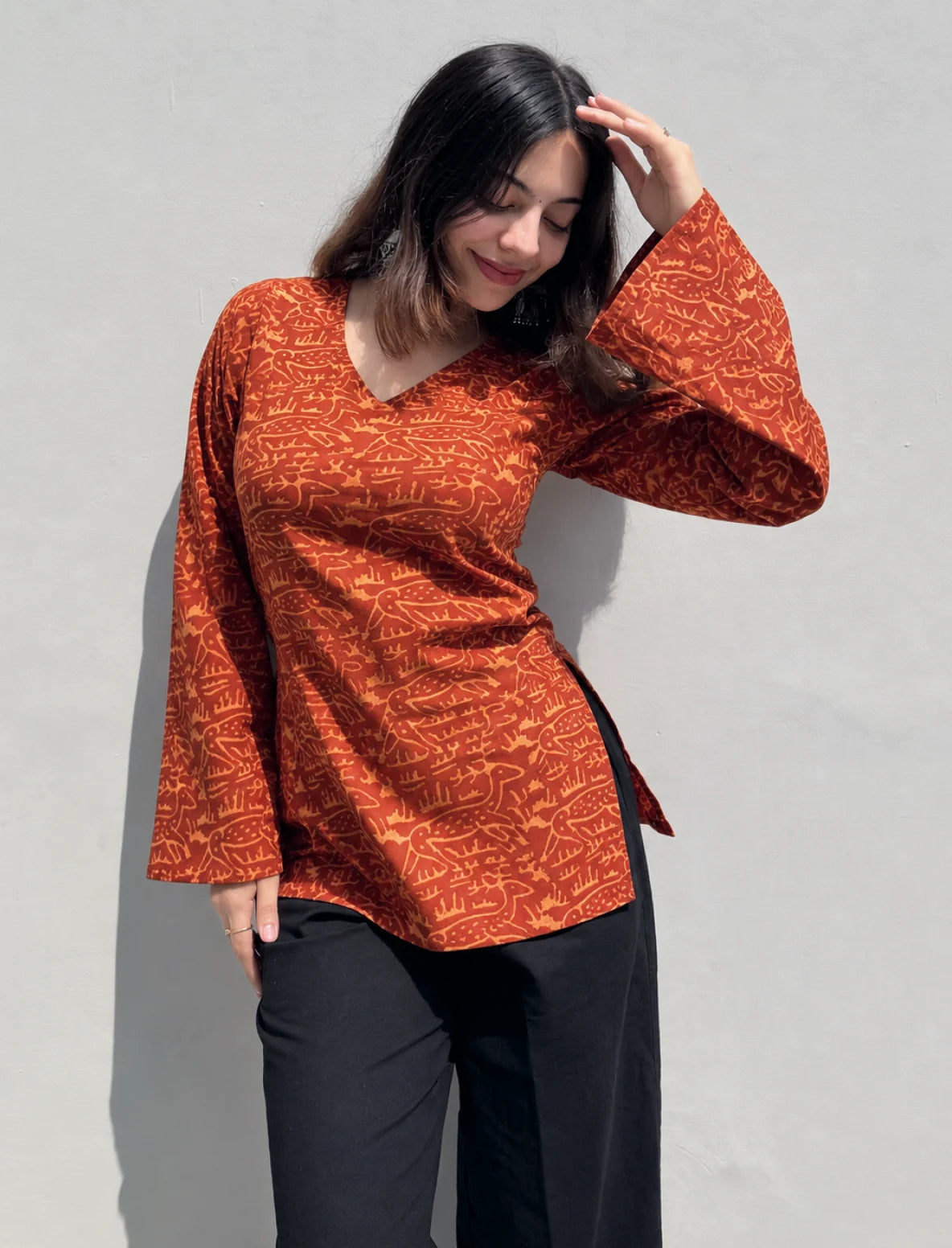 Dhaani Bell Sleeves Kurti
