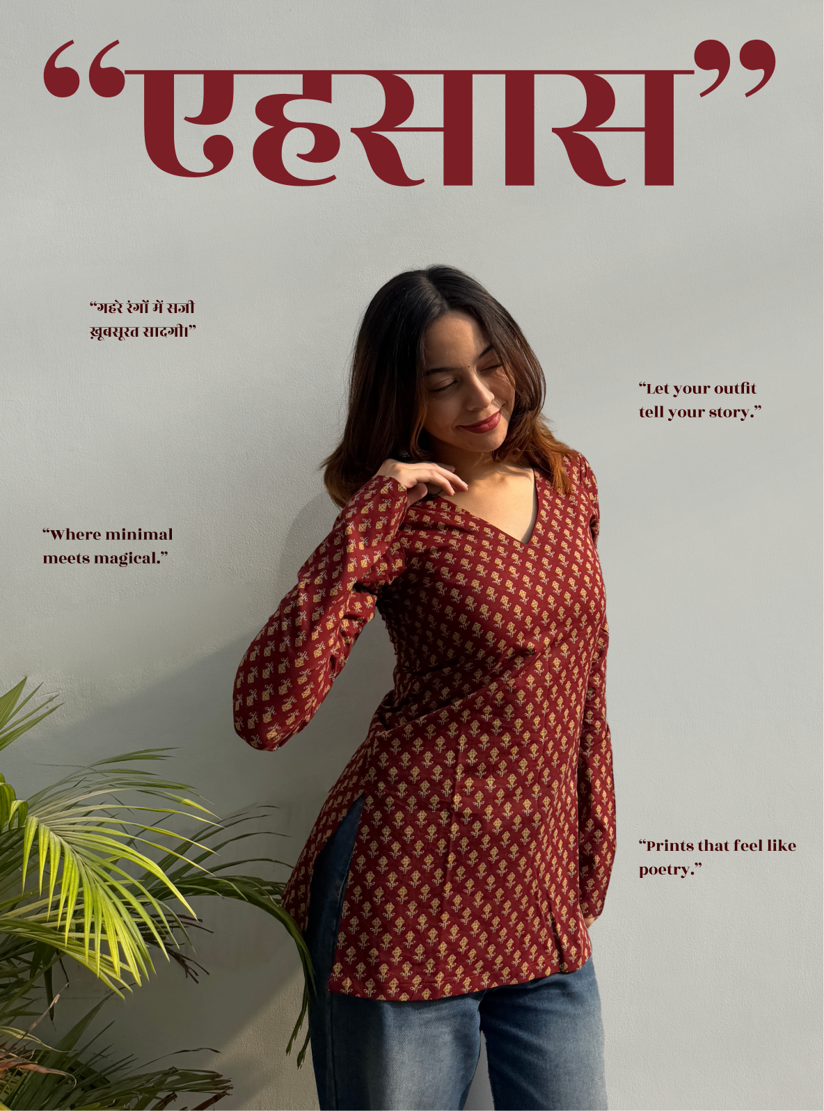 Ahsaas Straight Sleeves Kurti by Evara