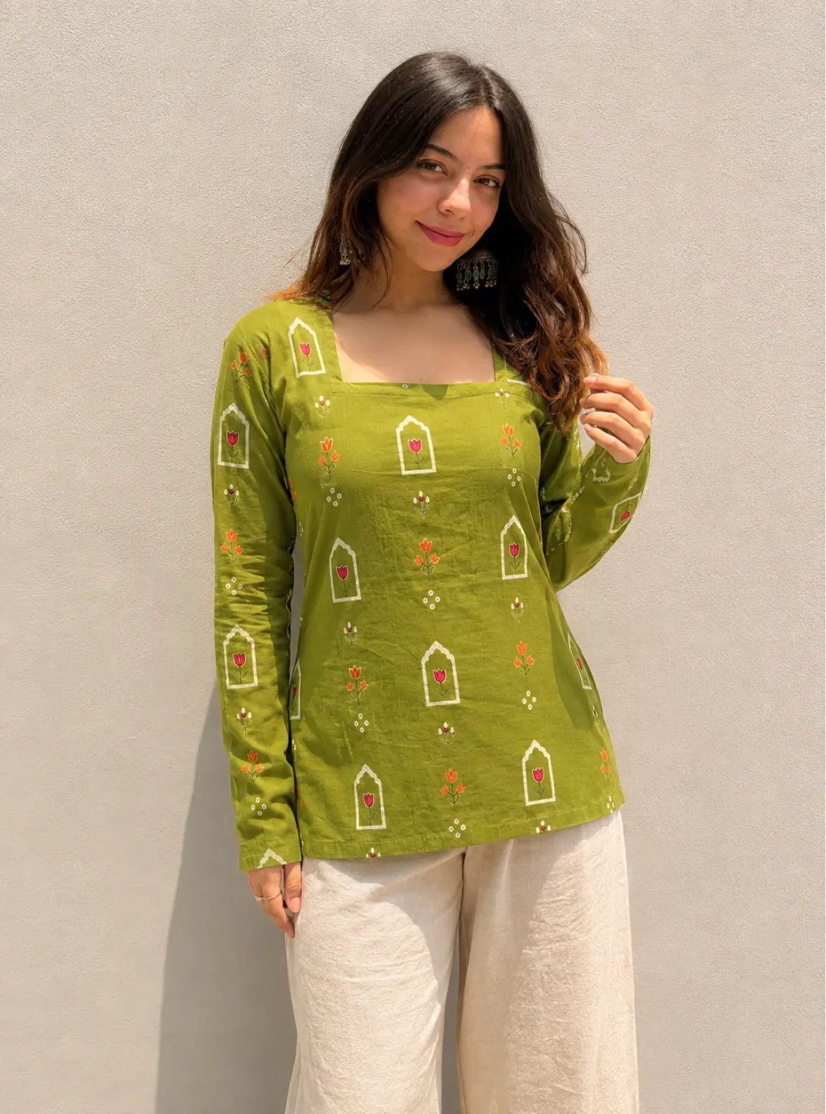 Fiza Corset Back Full Sleeves Kurti