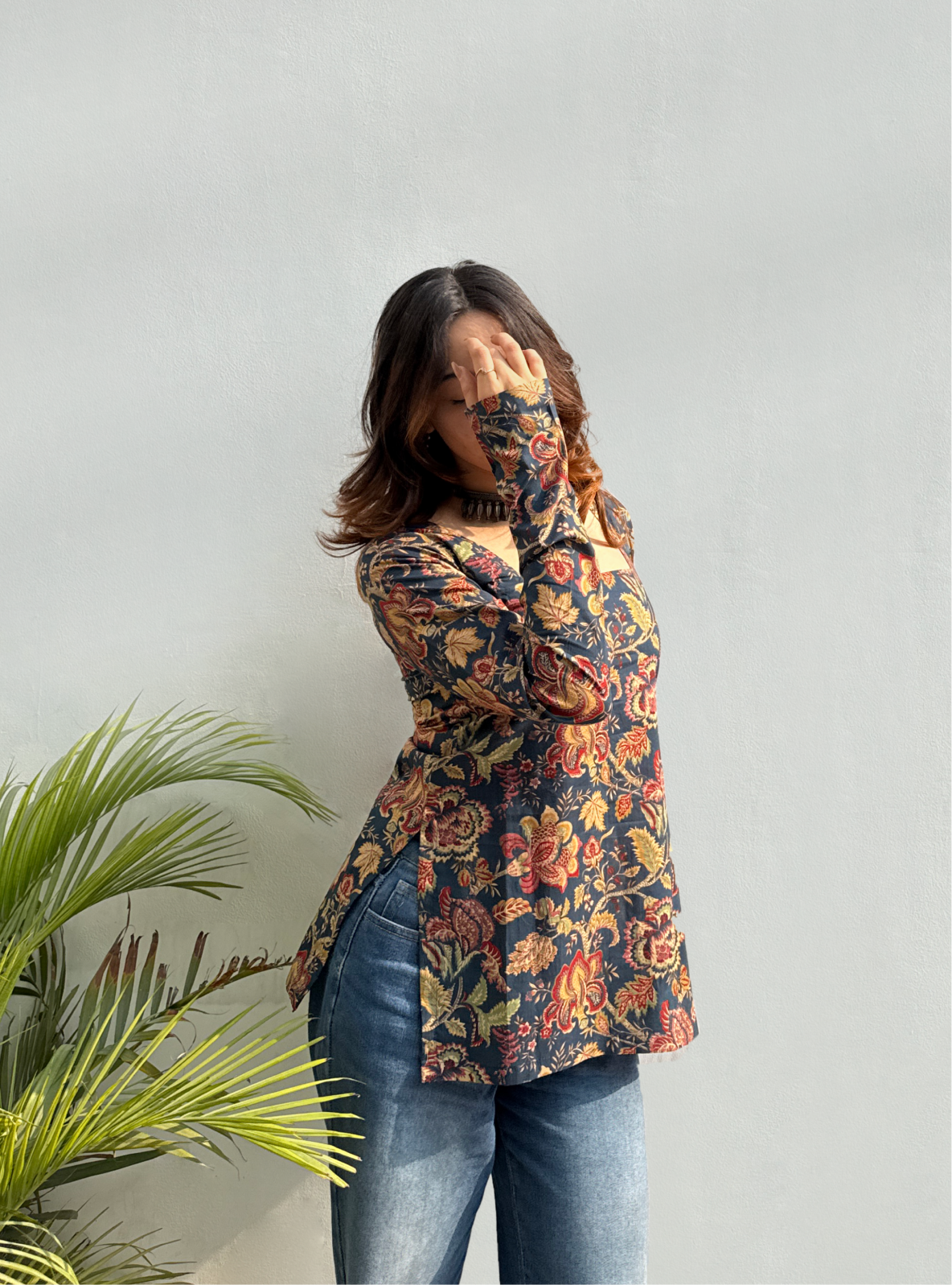 Mehram Square Neck Kurti by Evara