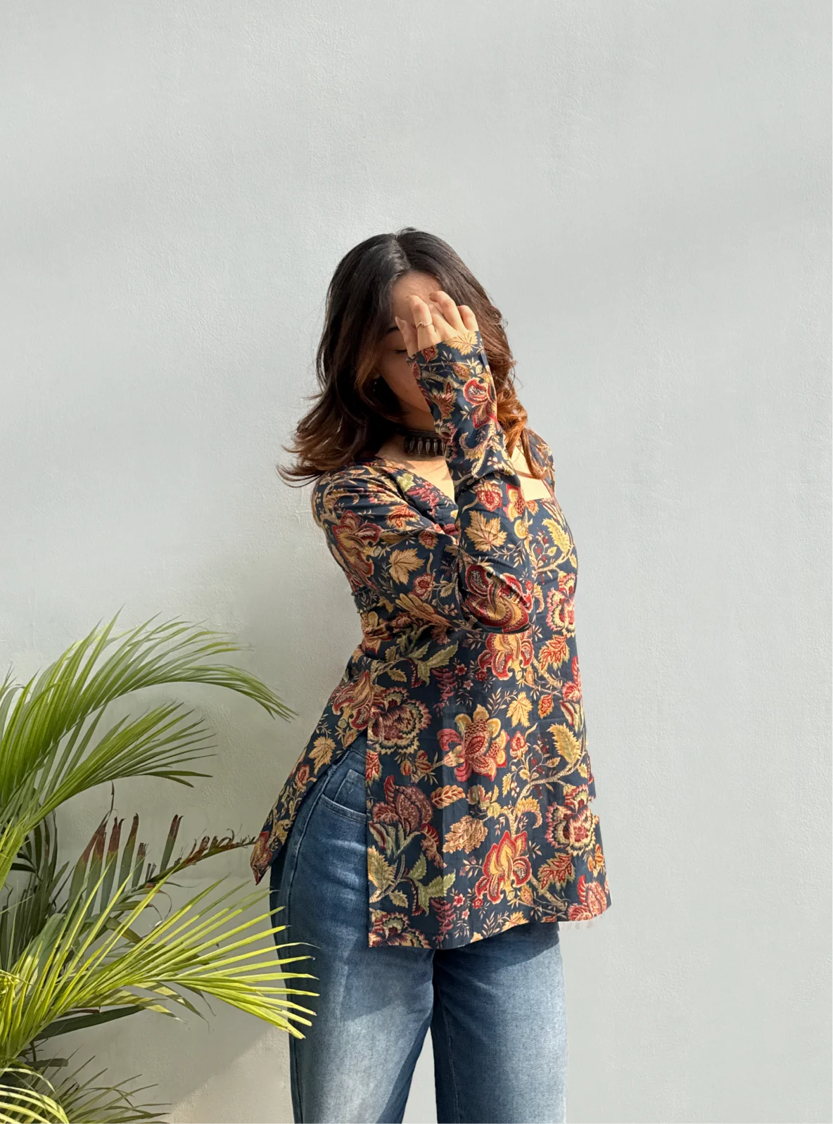 Mehram Square Neck Kurti by Evara