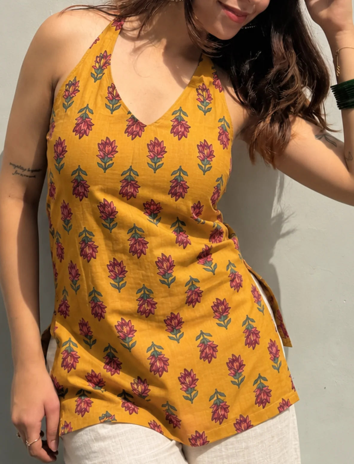 Sadaf Halter Neck Kurti