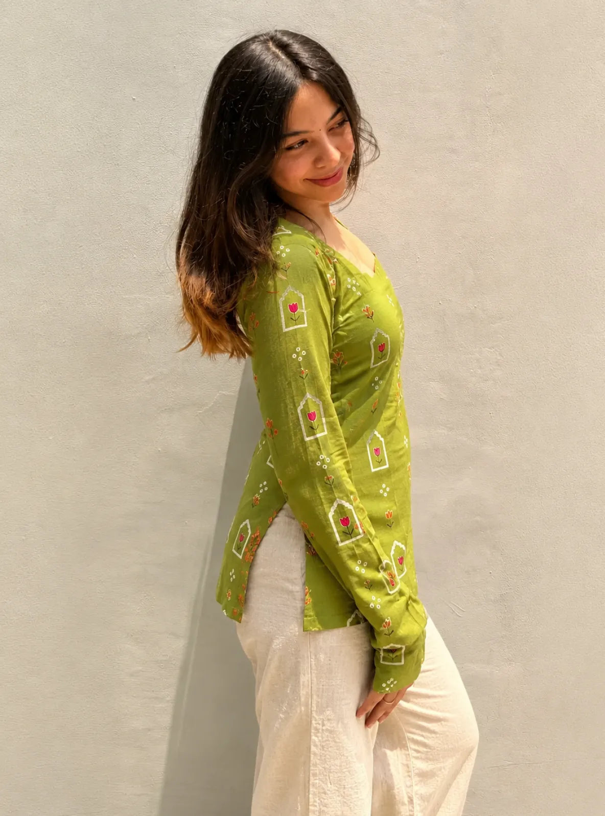 Fiza Corset Back Full Sleeves Kurti