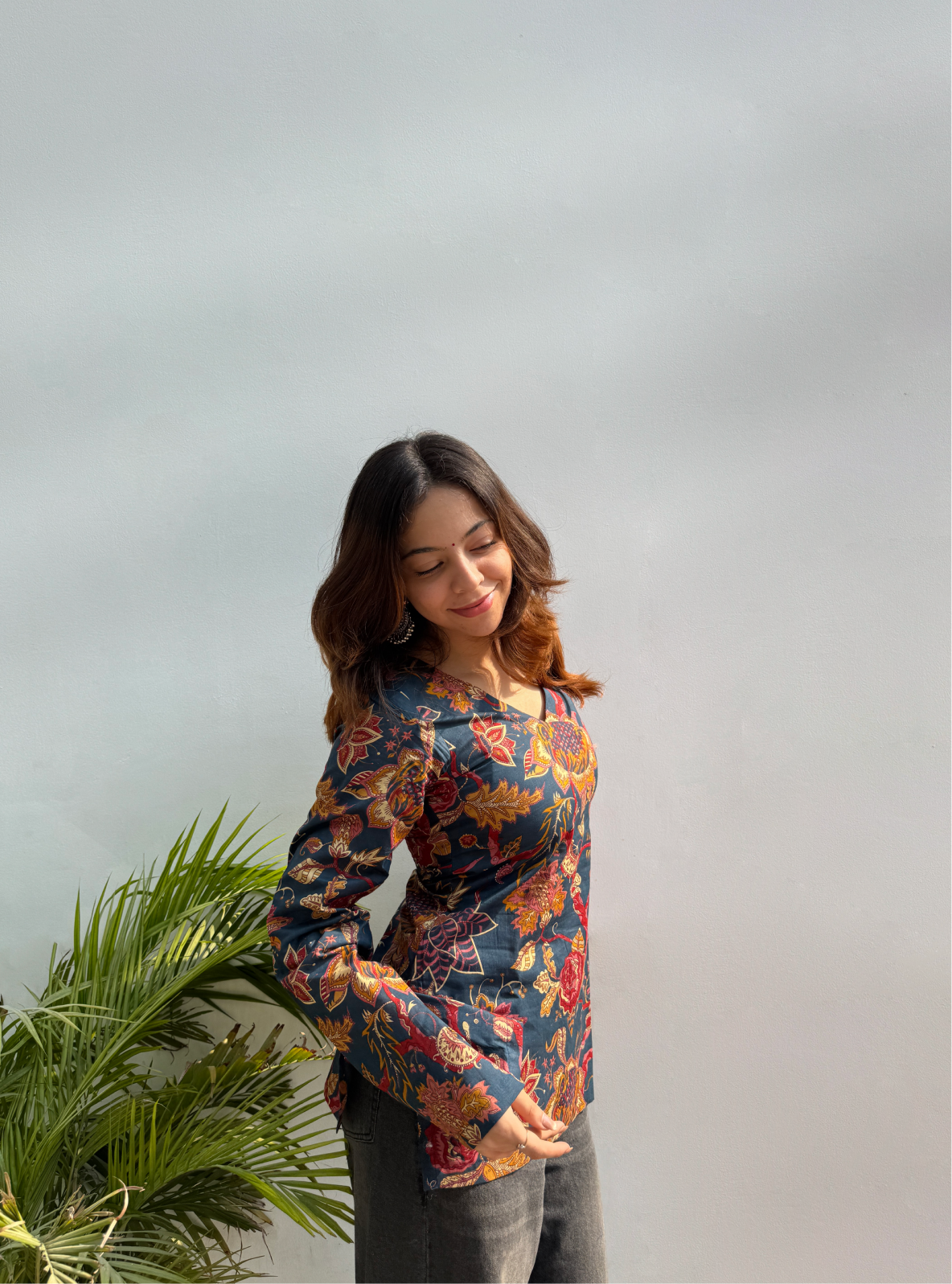 Mehrang Bell Sleeves Kurti by Evara