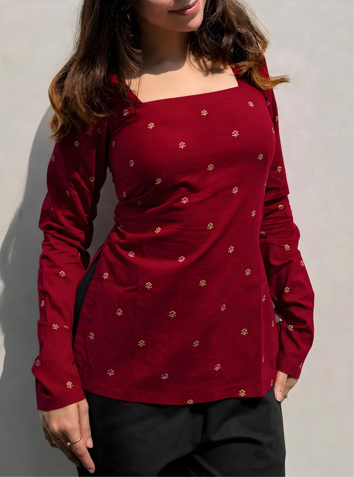 Raashi Corset Back Full Sleeves Kurti