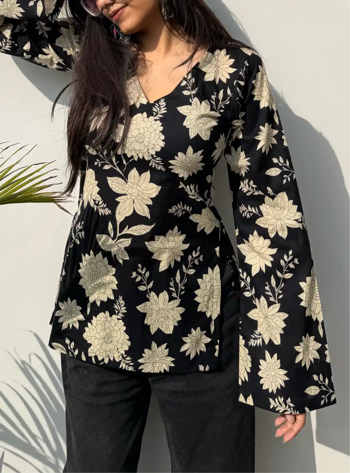 Rukhsar Bell Sleeves Kurti