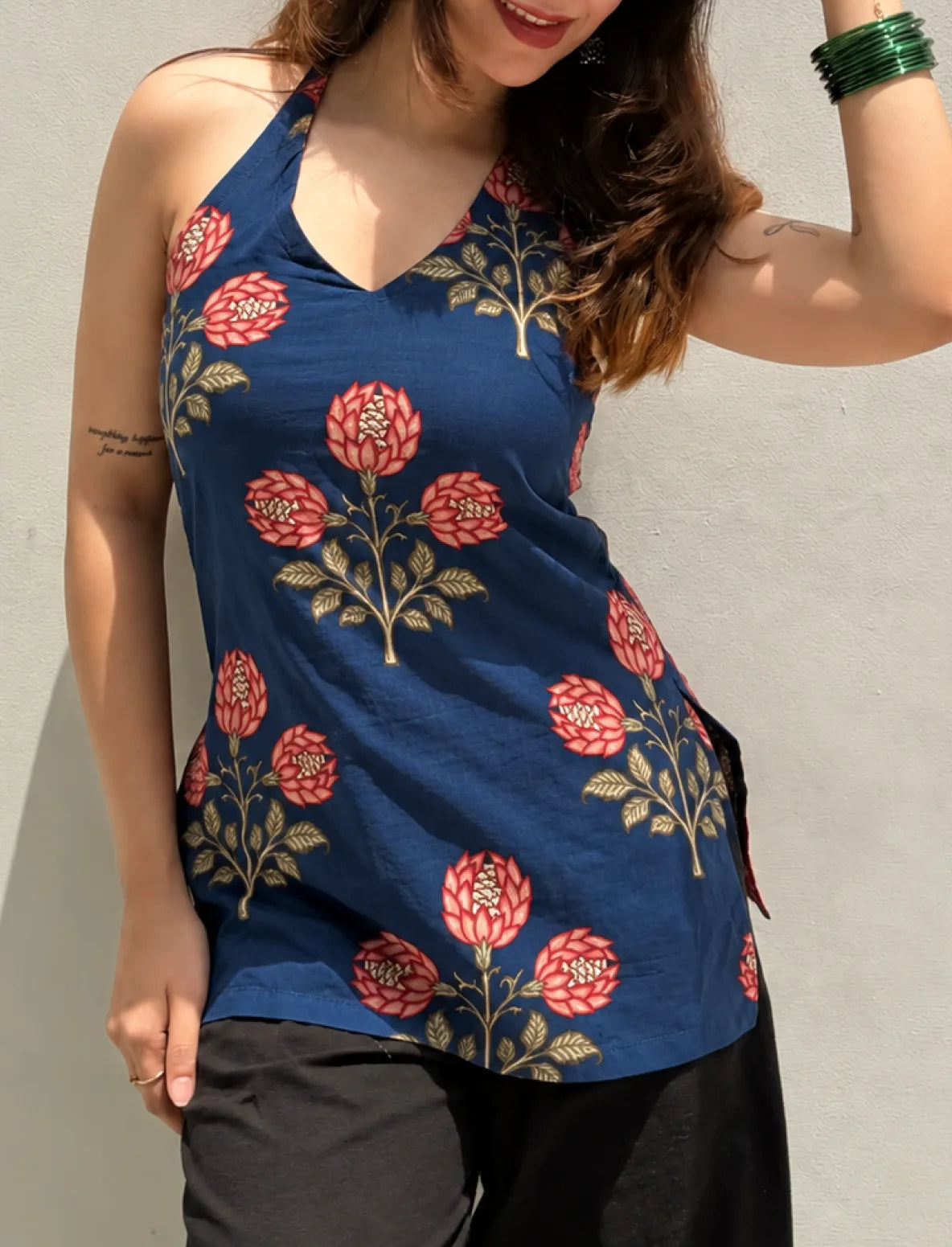 Tiya Halter Neck Kurti