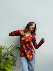 Saahira Straight Sleeves Kurti by Evara