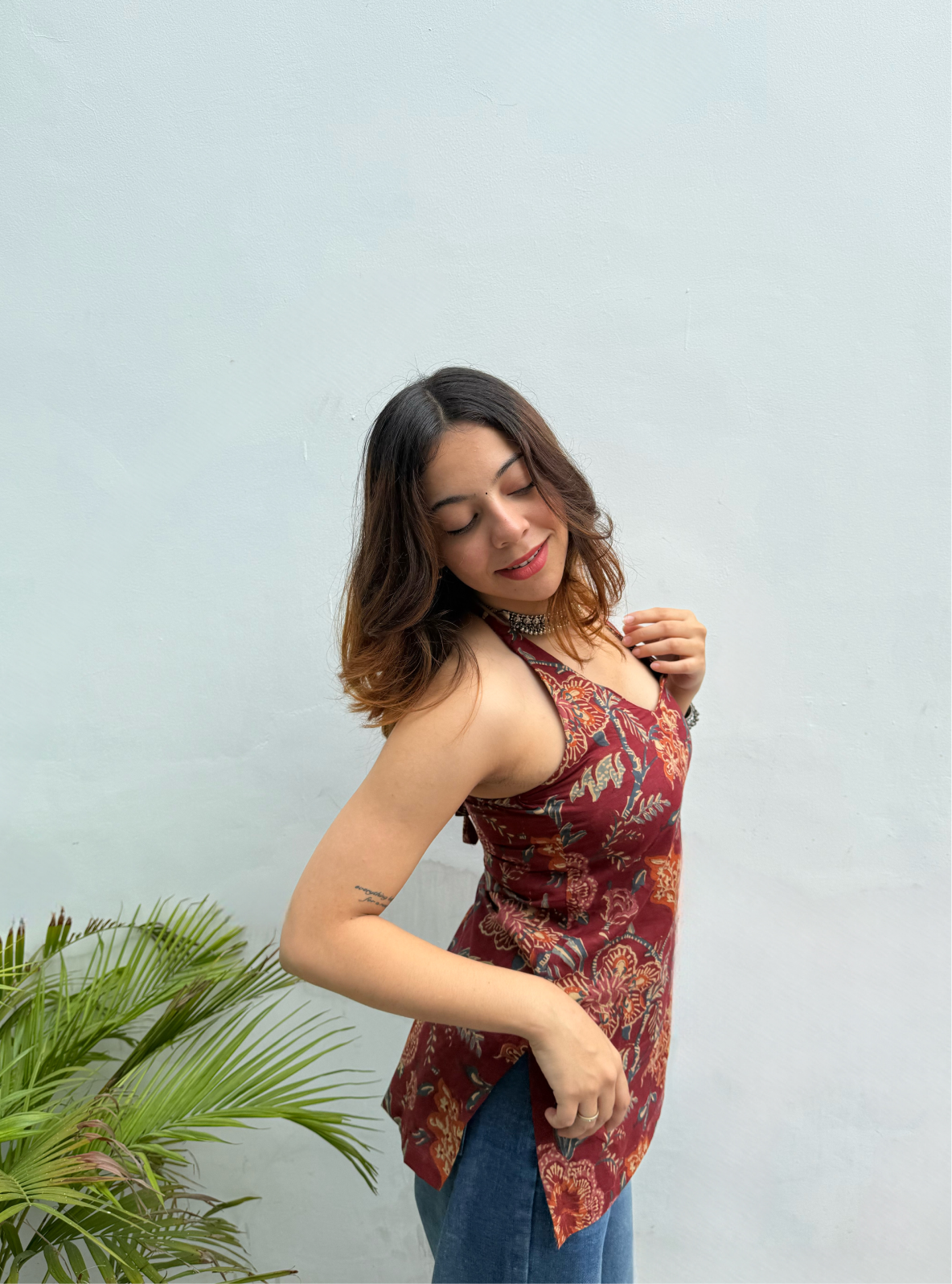 Premika Halter Neck Kurti by Evara