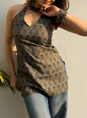 Aarohi Halter Neck Kurti by Evara