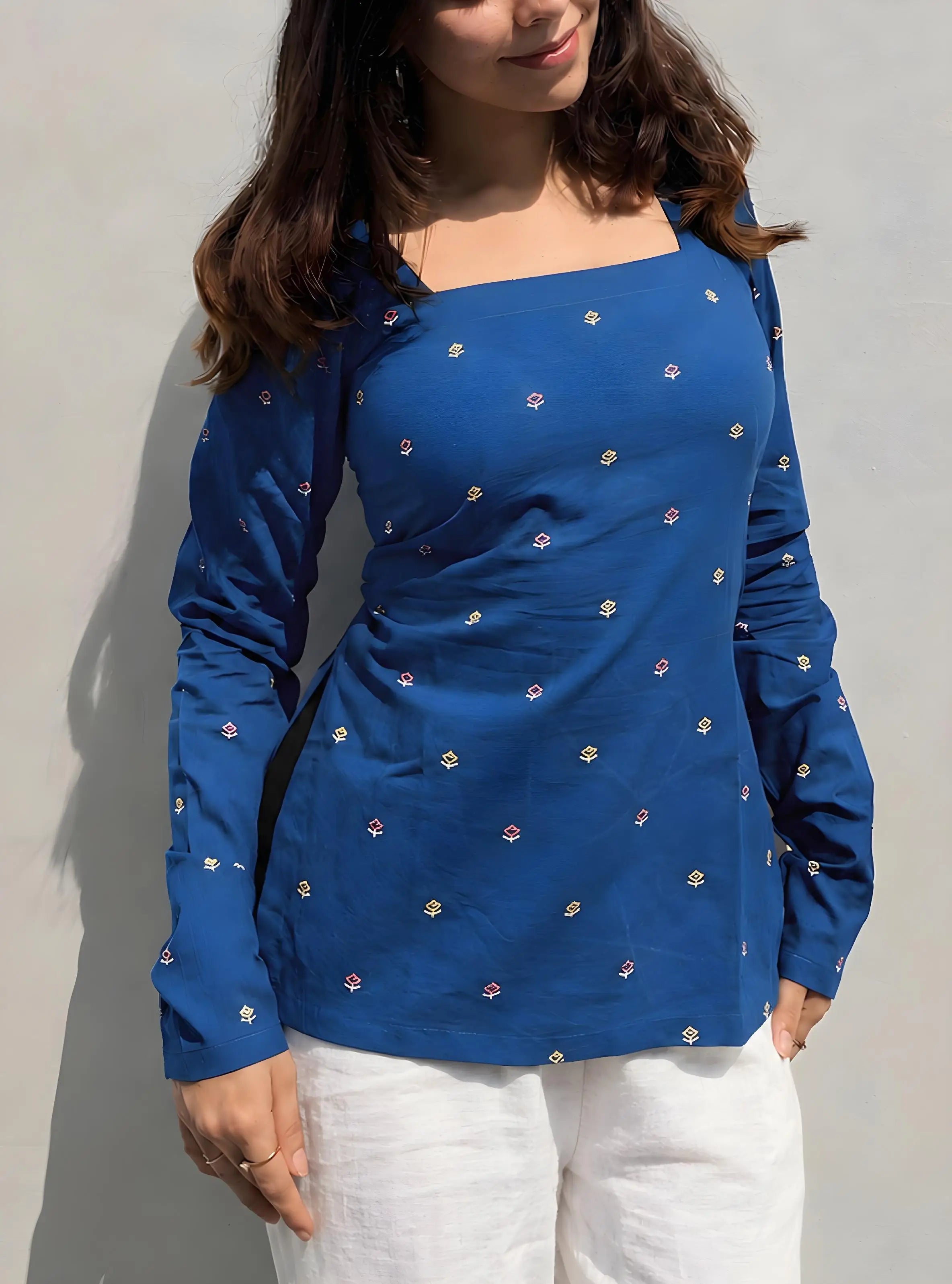 Naina Corset Back Full Sleeves Kurti